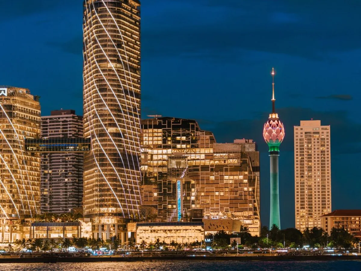 Colombo skyline at night